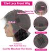 13x4 99j Body Wave Wig Burgundy Lace Front Wigs Human Hair 200% Density 30 Inch Hd Transparent Body Wave Frontal Wig Pre Plucked with Baby Hair Red Wine Wigs for Women view 4