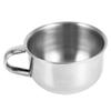 Haosie Shaving Soap Bowl Cup, Man Shaving Soap Bowl, 3.4inch Stainless Steel Soap Bowl with Handle, Metal Shaving Soap Mug Bowl Cup Shaver Cleansing Foam Tool for Man view 1