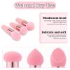 3Pcs Makeup Sponge Facial Foundation Sponge Professional Makeup Blending Sponge with Handle Beauty Sponge Blender Dry & Wet Use Makeup Sponges for Foundation view 2