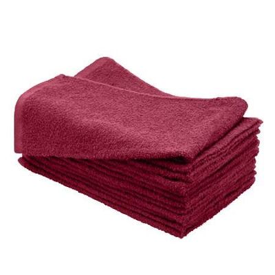 Supercenter Salon Towels 16X26 Burgundy Bleach Resistant 100% Cotton Hair & Nail Salon Towels (Burgundy, 12)