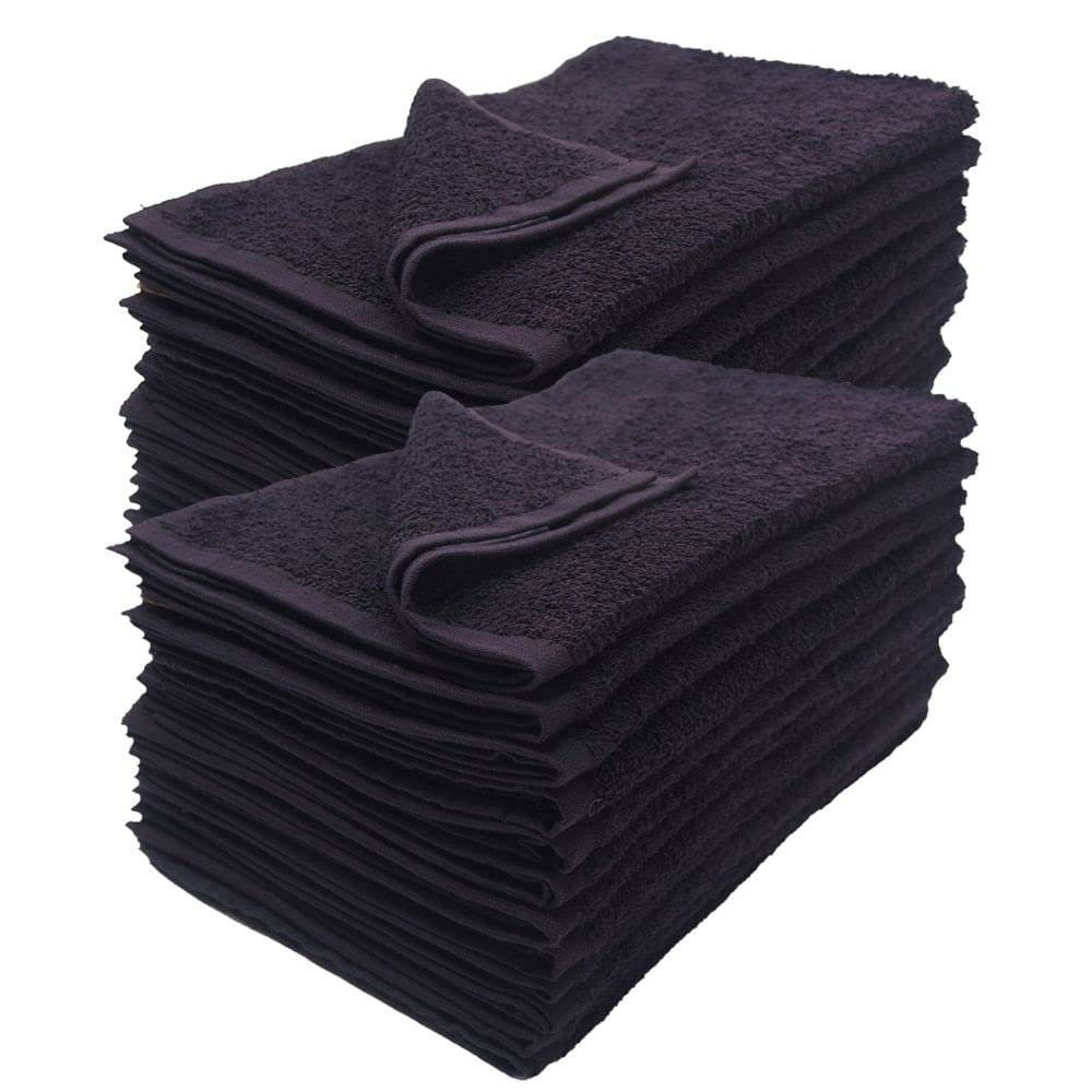 Towel Supercenter 16X26 Black Bleach Proof Salon Towels (12 Pack)