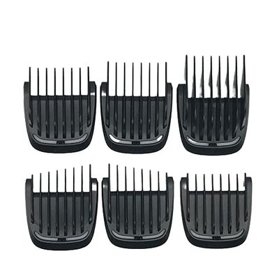 6 Piece Trimmer Replacement Set (for Extra Wide 41mm T Blade Only) Haircut Guide Guard Comb for Philips Norelco Multigroom (View Description and photos for Compatible Models and Blade Sizes)