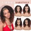 Hanne Fashion Faux Locs Headband Wig Short Dreadlock Wigs Goddess Hand Braided Twist Synthetic Wigs for Black Women Curly Dreadlock Locs Wig 1B/350# view 4