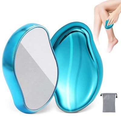 Crystal Hair Eraser for Women and Men, Reusable Crystal Hair Remover Magic Painless Exfoliation Hair Removal Tool, Magic Hair Eraser for Back Arms Legs- 2 Pack