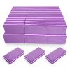 Nail Buffers (60 Pack), Buffer Block Nail File for Acrylic Nails and Natural Nails, 100/180 Grit Small Nail Buffer Block Bulk Buffing Blocks for Nail Buff Professional Manicure File Blocks Set Purple view 1
