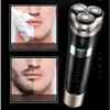 RMENST Electric Razor, 3-Blade Rechargeable Electric Shavers for Men,Wet & Dry Use, USB Charger Cordless Shavers for Men view 2