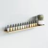 QQXX Metal Nail Polish Bottles Display Organizer,U-Shaped Wall Mounted Holder,Salon Beauty Retail Store Perfume Essential Oil Shelf,Multifunctional Hanging Nail Polish Display Rack(Rail, Gold) view 1