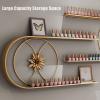 QQXX Metal Nail Polish Bottles Display Organizer,U-Shaped Wall Mounted Holder,Salon Beauty Retail Store Perfume Essential Oil Shelf,Multifunctional Hanging Nail Polish Display Rack(6-Piece Set, Gold) view 3