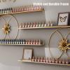 QQXX Metal Nail Polish Bottles Display Organizer,U-Shaped Wall Mounted Holder,Salon Beauty Retail Store Perfume Essential Oil Shelf,Multifunctional Hanging Nail Polish Display Rack(6-Piece Set, Gold) view 4