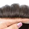 Toupee For Men Hair Pieces French Lace Mens Toupee Human Hair Replacment System For Men Front Blached Knot Mens Hairpiece 7x9Light to medium density 2# DARKEST BROWN view 3