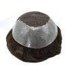 Toupee For Men Hair Pieces French Lace Mens Toupee Human Hair Replacment System For Men Front Blached Knot Mens Hairpiece 7x9Light to medium density 2# DARKEST BROWN view 4