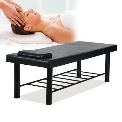 Massage Therapy Table Chiropractic Rolling Massage Table Physical Therapy Table 75Long 29.5Wide Stationary Massage Table Heavy Duty Massage Table with Metal Framed & Memory Foam Layer - Black