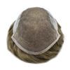 Toupee For Men Hair Pieces French Lace Human Hair Replacment System For Mens Toupee Front Blached Knot Hair Piece For Men Protesis Capilar Para Hombre 6x8Medium light density7# VERY LIGHT BROWN view 4