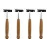 4pcs Disposable Razor with Twin .Bamboo Handle Razor,Face s for Men,Stainless Steel Shaver Shavers,With Clear Safety Cap,Portable Shave for Bathing Hotel Travel view 1
