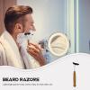 4pcs Disposable Razor with Twin .Bamboo Handle Razor,Face s for Men,Stainless Steel Shaver Shavers,With Clear Safety Cap,Portable Shave for Bathing Hotel Travel view 2