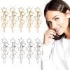 10Pcs Stars Hair Clips Vintage Cluster Hair Pin Non Slip Hair Accessories Birthday Gift for Brides Girl Women (Gold Silver) view 1