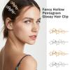 10Pcs Stars Hair Clips Vintage Cluster Hair Pin Non Slip Hair Accessories Birthday Gift for Brides Girl Women (Gold Silver) view 4