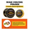 Natural Wave Pomade for Men Strong Hold, Easy Wash 360 Training Hair Cream, Grease Promotes Layered Waves, Moisture, Control and Silky Shine (with Travel Size) view 3