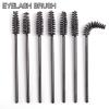 clinmday 100Pcs Eyelash Brush,Disposable Bendable Spiral Design Curling Eyelash Mascara Wand Applicator,Eyelash Brush for Eye Lash Extension,Eyebrow and Makeup Rose Red view 2