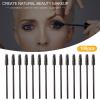 clinmday 100Pcs Eyelash Brush,Disposable Bendable Spiral Design Curling Eyelash Mascara Wand Applicator,Eyelash Brush for Eye Lash Extension,Eyebrow and Makeup Rose Red view 3