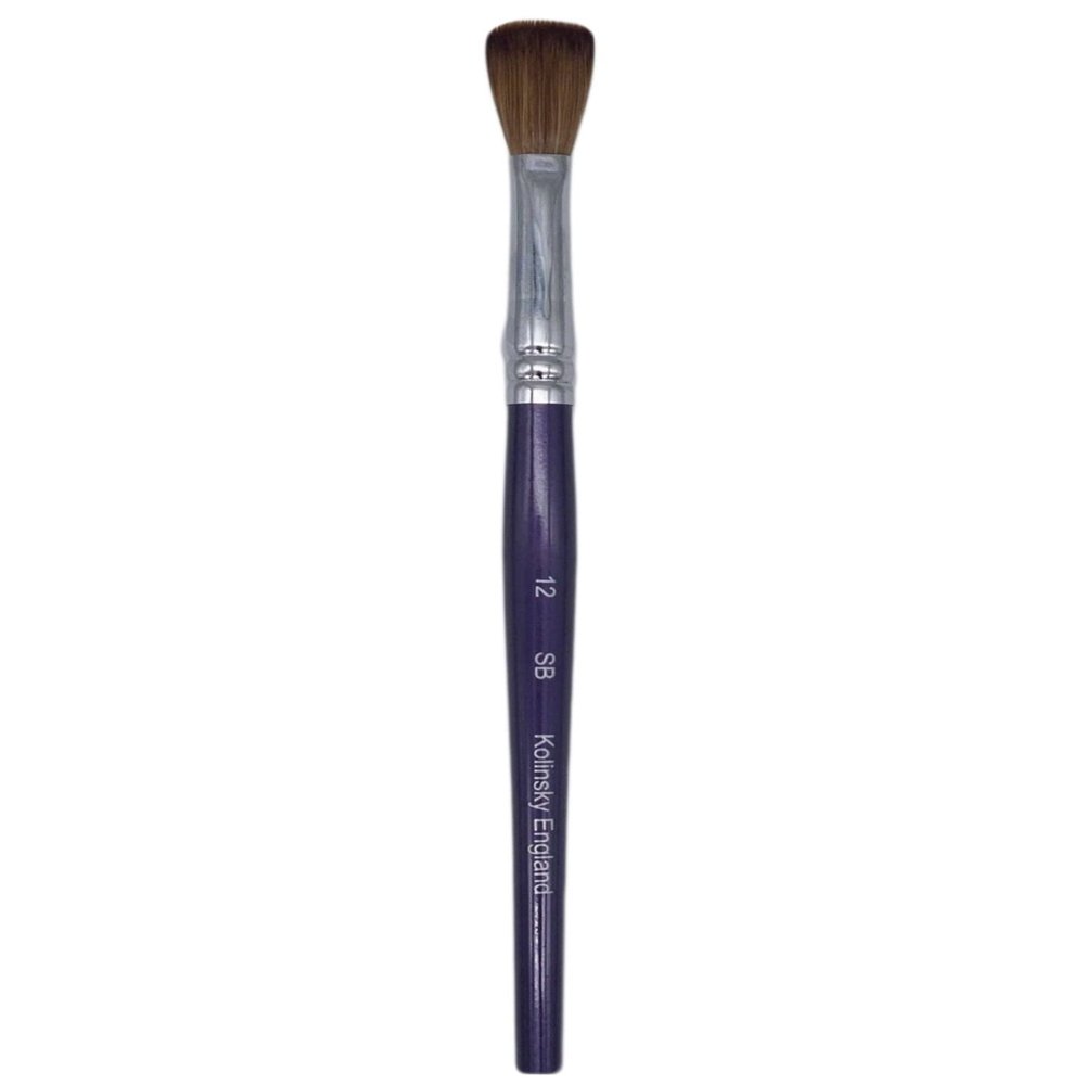 Spontaneous Beauty CRIMPED Acrylic Nail Brush with Pure Kolinsky Sable Hair (Size 12, V1 Purple Handle Discontinued)