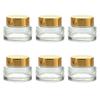 FRCOLOR 6pcs Leak Small Glass Cream Bottles Lids Refillable Containers for Travel Cosmetics Skincare and Craft Supplies view 1