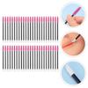 FOMIYES 50pcs Disposable Eyelash and Eyebrow Brushes Dual- Makeup Applicators for Mascara and Brow Grooming and Material for Professional and Home Use view 2