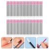 FOMIYES 50pcs Disposable Eyelash and Eyebrow Brushes Dual- Makeup Applicators for Mascara and Brow Grooming and Material for Professional and Home Use view 3