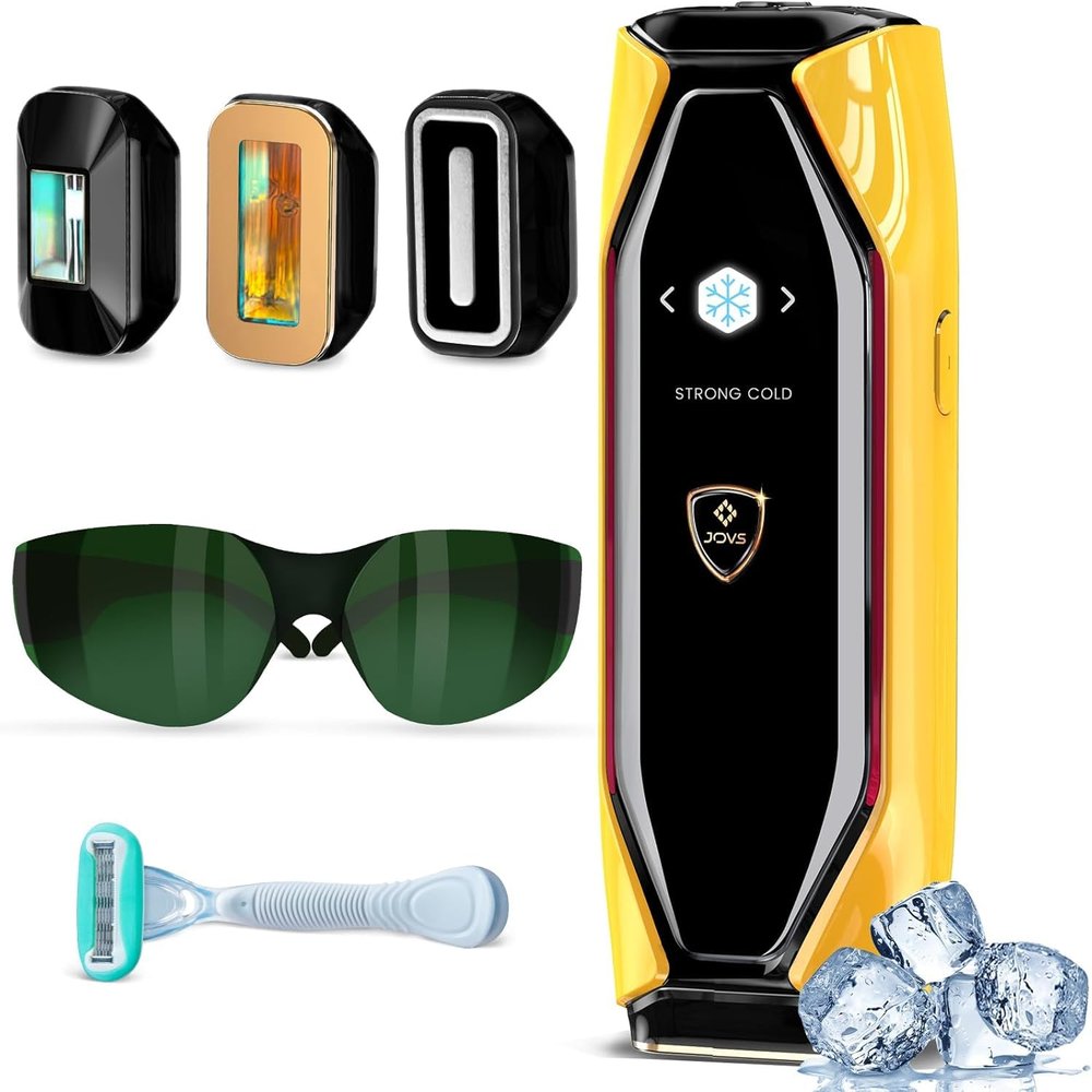 JOVS Laser Hair Removal, 37F Painless Hair Removal Device with Sapphire Ice-Cooling, 3 in 1 Hair Removal & Skin Rejuvenation for Women and Men, 8 Modes Skin Care for Whole Body, Touch Screen