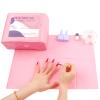 BOMOQING 125PCS Disposable Nail Art Table Mat, Waterproof Nail Tips Art Table Towels Mat, 3 Ply Nail Napkins for Acrylic, Nail Art Mat Paper Sheet, Nail Tips Art Waterproof Pad for Salon (Pink) view 1