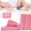 BOMOQING 125PCS Disposable Nail Art Table Mat, Waterproof Nail Tips Art Table Towels Mat, 3 Ply Nail Napkins for Acrylic, Nail Art Mat Paper Sheet, Nail Tips Art Waterproof Pad for Salon (Pink) view 2
