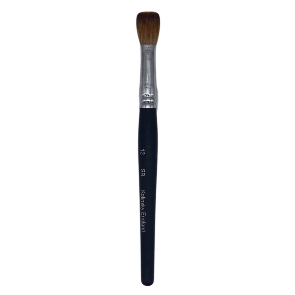Spontaneous Beauty CRIMPED Acrylic Nail Brush with Pure Kolinsky Sable Hair (Size 12, V1 Black Handle Discontinued)