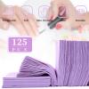 BOMOQING 125PCS Disposable Nail Art Table Mat, Waterproof Nail Tips Art Table Towels Mat, 3 Ply Nail Napkins for Acrylic, Nail Art Mat Paper Sheet, Nail Tips Art Waterproof Pad for SalonPurple view 2