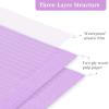 BOMOQING 125PCS Disposable Nail Art Table Mat, Waterproof Nail Tips Art Table Towels Mat, 3 Ply Nail Napkins for Acrylic, Nail Art Mat Paper Sheet, Nail Tips Art Waterproof Pad for SalonPurple view 3