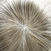 Toupee for Men Hairpiece Human Hair Replacement Systems French Lace Front Mens Toupee Bleached Knots Natural Hairline Swiss lace Hair Systems for Men Grey Black Brown Blone Male Wig Unit(7X9"-100% density#740 Very Light Brown with 40% Gray ) view 4