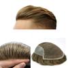 Toupee for Men Hairpiece Human Hair Replacement Systems French Lace Front Mens Toupee Bleached Knots Natural Hairline Swiss lace Hair Systems for Men Grey Black Brown Blone Male Wig Unit(8X10"-120% density#1720 Dark Ash Blonde with 20% Gray ) view 1