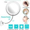 Boxwizard Makeup Mirror with Led Light and Suction Cup 360 Degree Makeup Mirror with LED Light Swivel Flexible Gooseneck 10X Magnifying Mirror Travel and Home Bathroom Vanity Mirror view 3