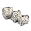 Set of 3 Pieces Toiletry Bag, Indian Cotton Floral Hand Block Print Travel bag, Jaipuri Make up Pouch, Ethnic Quilted Wash Bag, Shaving Kit view 1