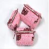 Set of 3 Pieces Toiletry Bag, Cotton Quilted Wash Bags, Toiletry Bags, Block Printed Floral Design Makeup Pouch Zipper Bag, Cosmetic Bag view 3