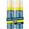 Oars + Alps Face & Scalp Sunscreen Spray Mist, SPF 35 Facial & Hair Sunscreen, Protects from Blue Light, Infused with Aloe Vera + Cucumber, Water & Sweat Resistant, Summer Splash Scent, 2pk view 1