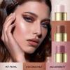 FALOCUTUS 3 Pcs UNIVERSAl Contour Stick Set,Cream Blush & Highlighter Bronzer Pen,Long Lasting & Smooth Natural Face Contouring Illuminator,Professional Makeup Kit for All Skin view 2
