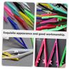 Beavorty 30pcs Plastic Eyebrow Eyelash Tool Eyelash Mascara Tool Hair Clipper Set Blackhead L Plastic Eyebrow Clips Pointed Eye Brow Small Round view 3