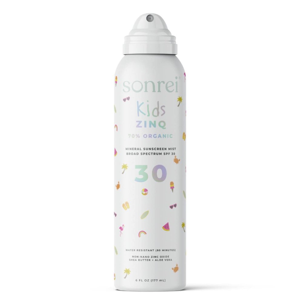 Sonrei Kids ZinQ Organic Mineral Mist Sunscreen | SPF 30, Broad Spectrum, Water-Resistant | Vegan, Eco-friendly (6 Fl Oz (Pack of 1))