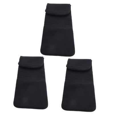 FOMIYES 3pcs Straightener Pouch Hair Curler Travel Case Heat Resistant Neoprene Accessory Bag