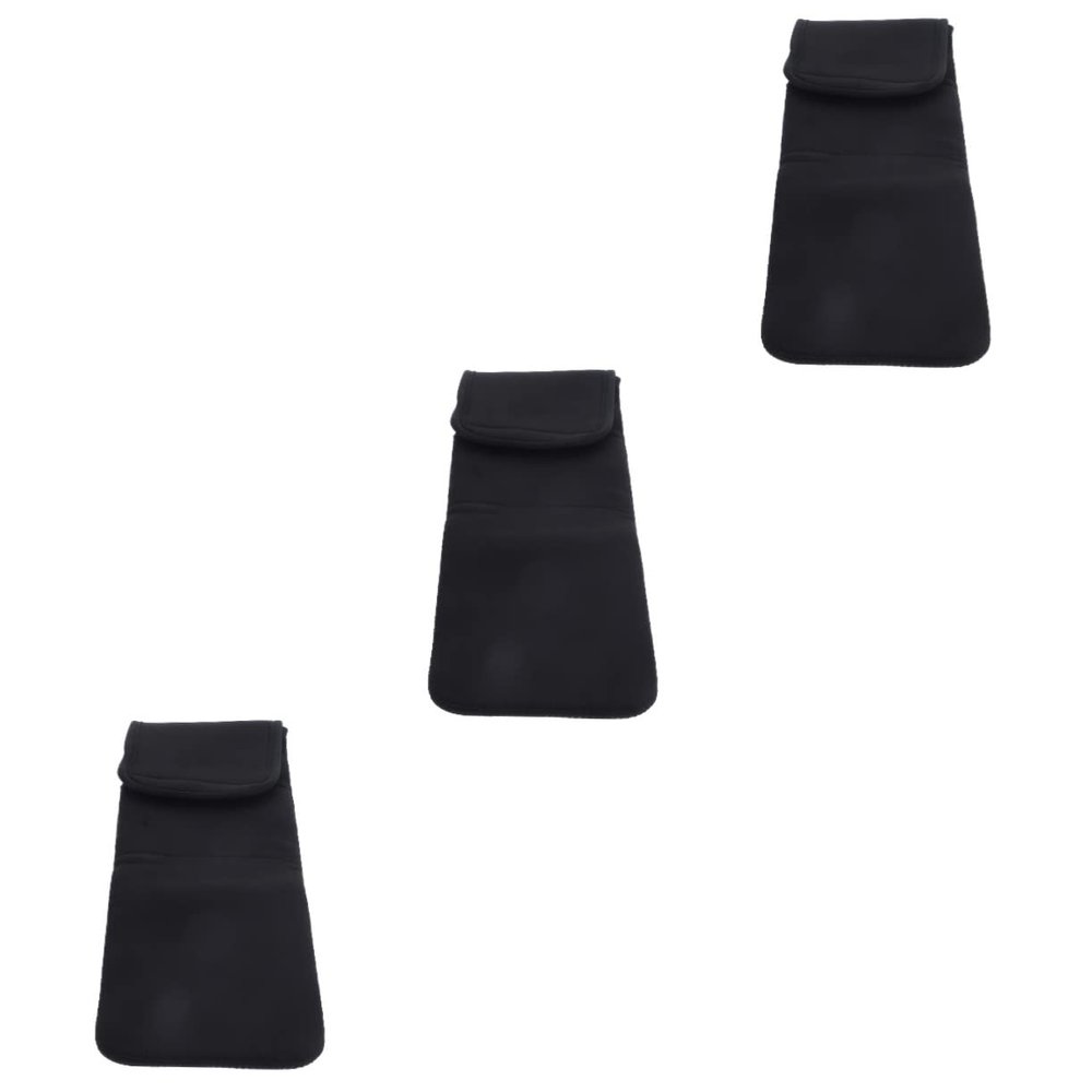 Beavorty 3pcs Hair Styling Tool Container Double-Deck Storage Bag Curling Pouch Heat-Resistant Neoprene