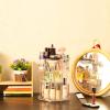 360 degree CQ acrylic bathroom rotating makeup box, 4-layer adjustable makeup storage box and makeup shelf display box view 2
