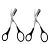 ericotry 2 PCS Professional Precision Trimmer Eyebrow Scissors Remover Beauty Tool with Comb and Non Slip Finger Grips for Men Women Hair Removal Grooming Shaping view 1