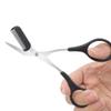 ericotry 2 PCS Professional Precision Trimmer Eyebrow Scissors Remover Beauty Tool with Comb and Non Slip Finger Grips for Men Women Hair Removal Grooming Shaping view 2
