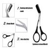 ericotry 2 PCS Professional Precision Trimmer Eyebrow Scissors Remover Beauty Tool with Comb and Non Slip Finger Grips for Men Women Hair Removal Grooming Shaping view 3