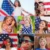12 Sheets 4th of July Temporary Tattoos for Women, 4th of July Gnomes Party Supplies Favors Decorations Patriotic USA American Flag Fake Tattoos Stickers Independence Day Party Favors Gifts view 2